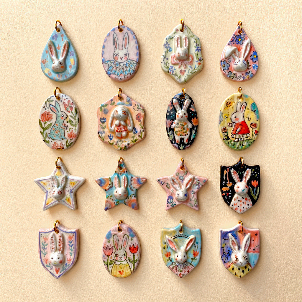 Rabbit & Star Pendant Charms