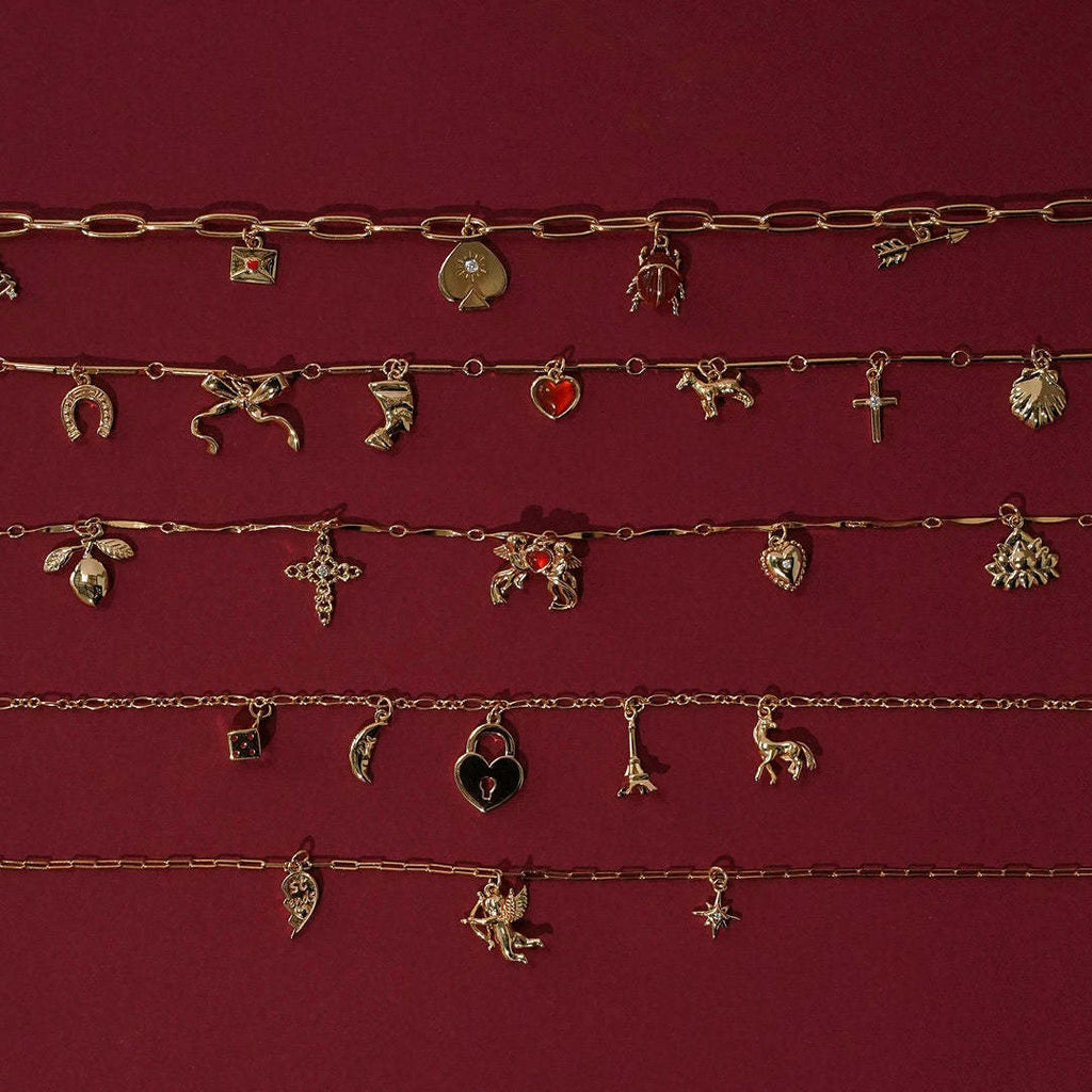 Butterfly, Heart & Cross Charms
