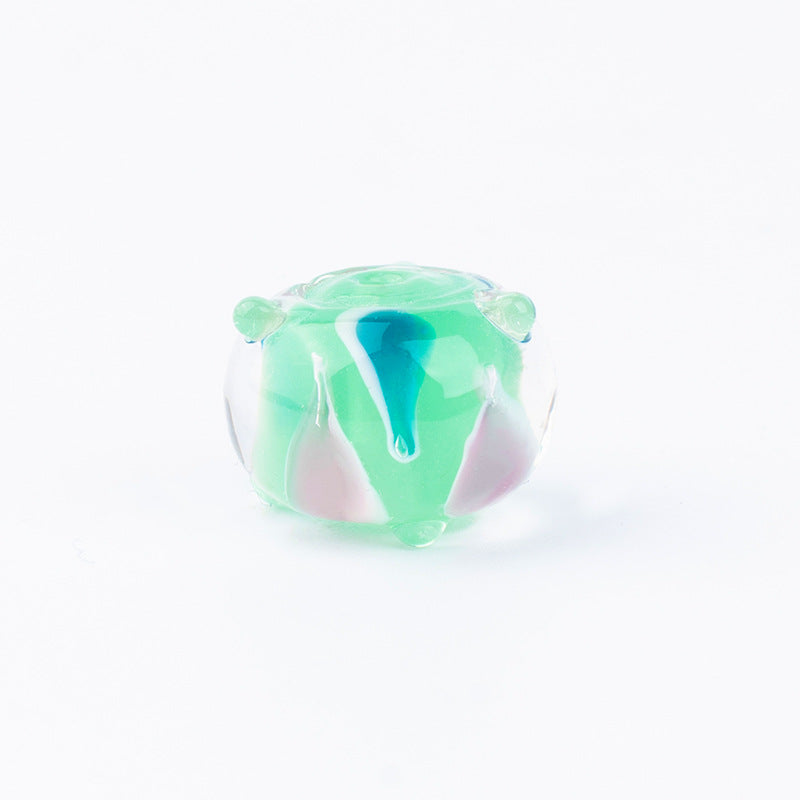 Handmade 3D Two-Tone Teardrop Lampwork Glass Beads
