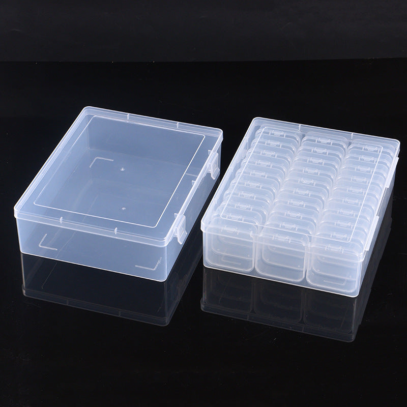 30-Compartment Plastic Bead Organizer Box – Clear PP Storage Case with Individual Compartments for Jewelry Making, Nail Art & DIY Craft Supplie