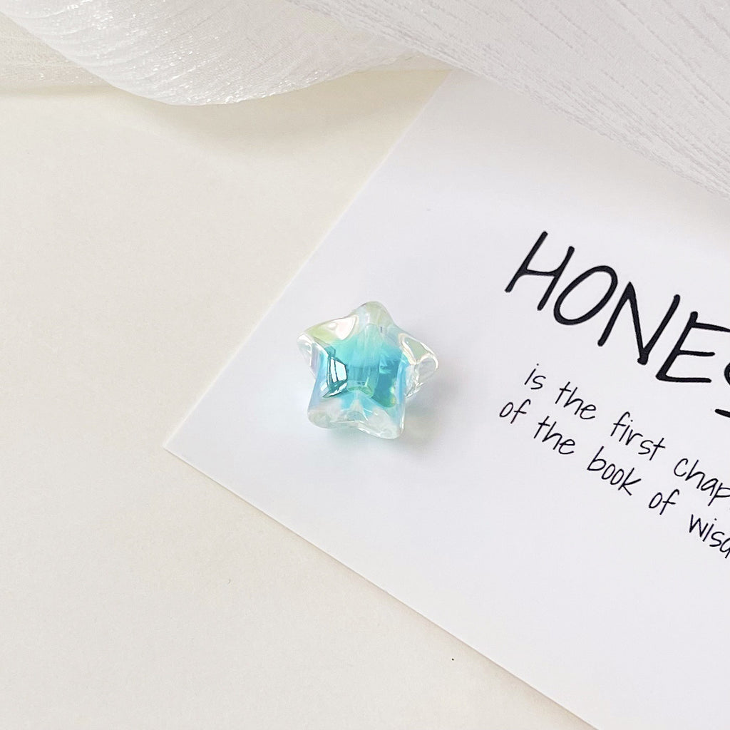 Transparent Two-Tone Acrylic Star Beads