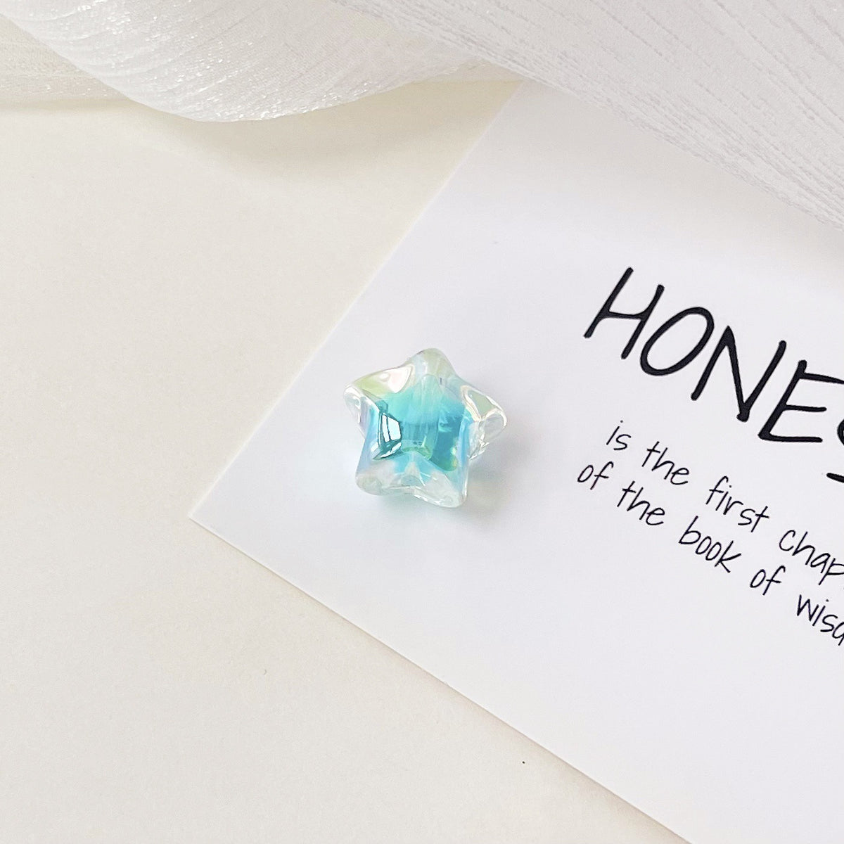 Transparent Two-Tone Acrylic Star Beads