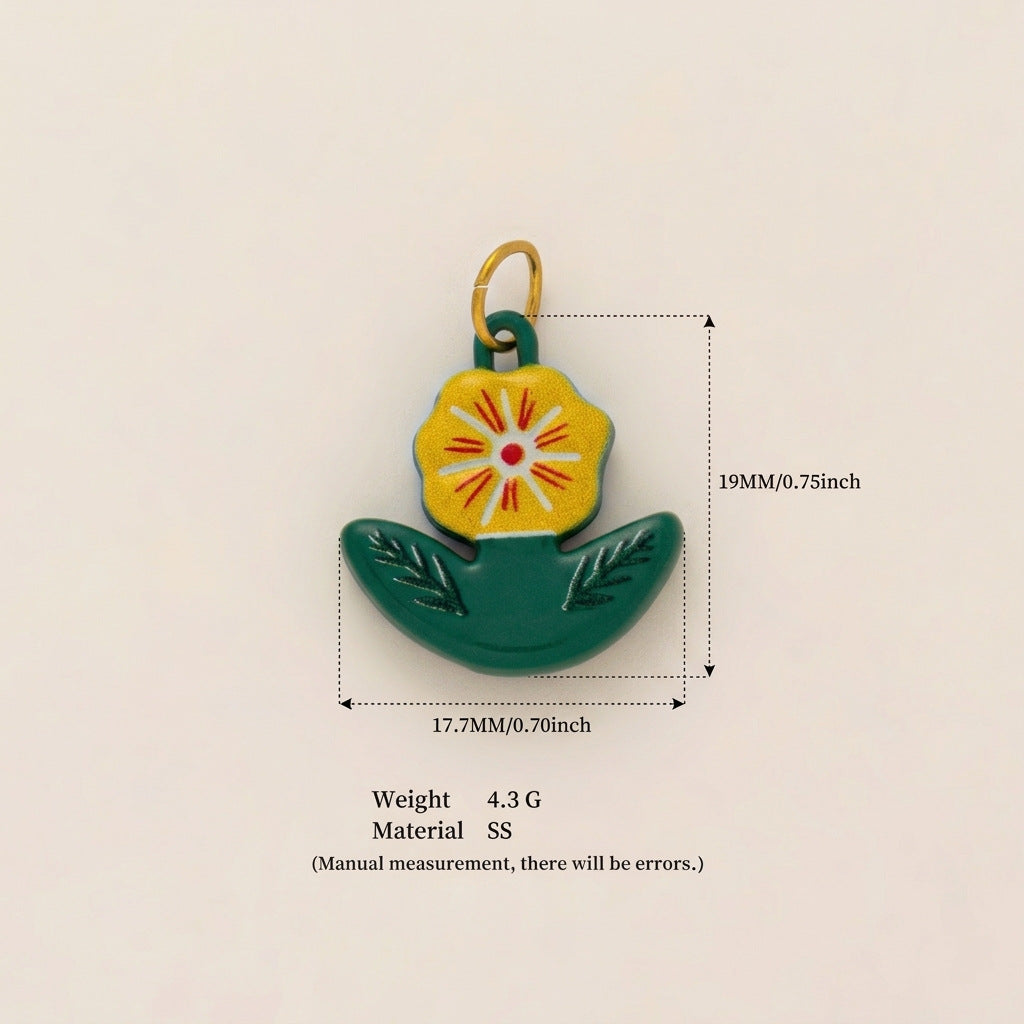 Bird & Flower Pendant Charms