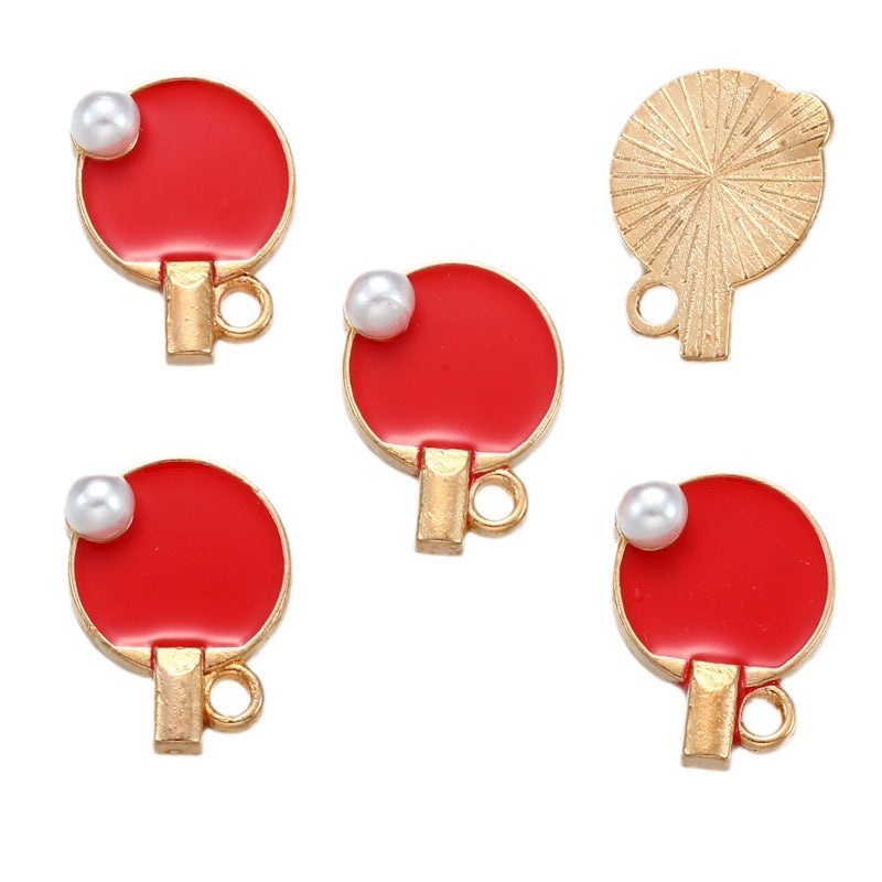 Sports Ball Alloy Charms – Colorful Enamel-Style Football, Basketball & Volleyball Pendants for DIY Bracelets, Keychains & Jewelry Making