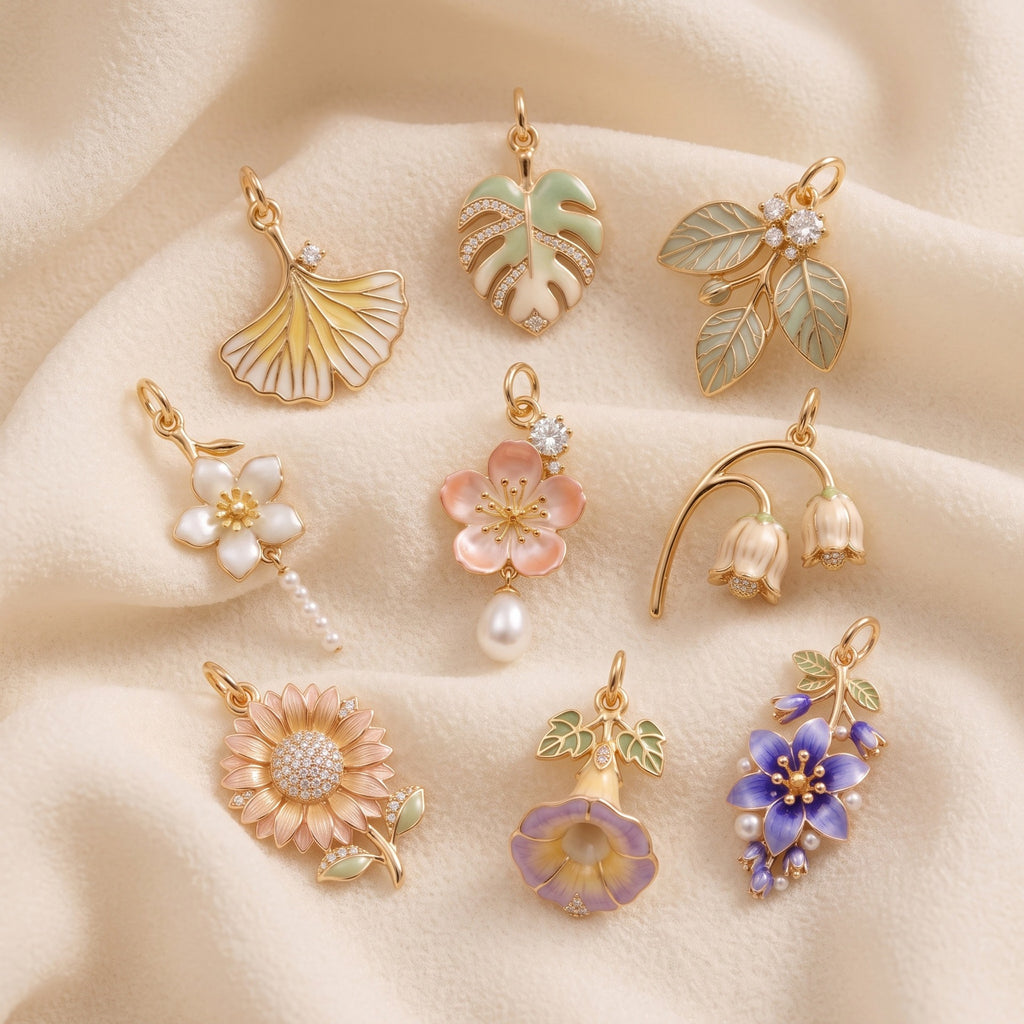 Botanical Flower Charms