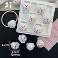 3D Cartoon Animal Acrylic Beads – UV-Finished Hand-Painted Style Straight-Hole Beads for DIY Phone Charms, Bracelets & Keychains