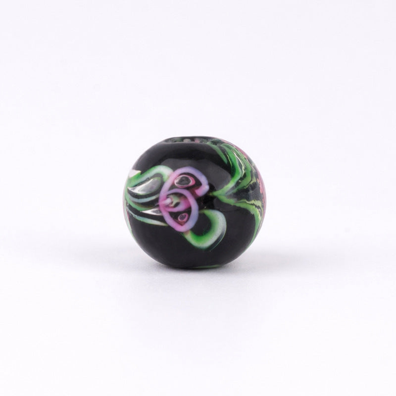 Handmade Wheat-Ear Flower Glass Beads