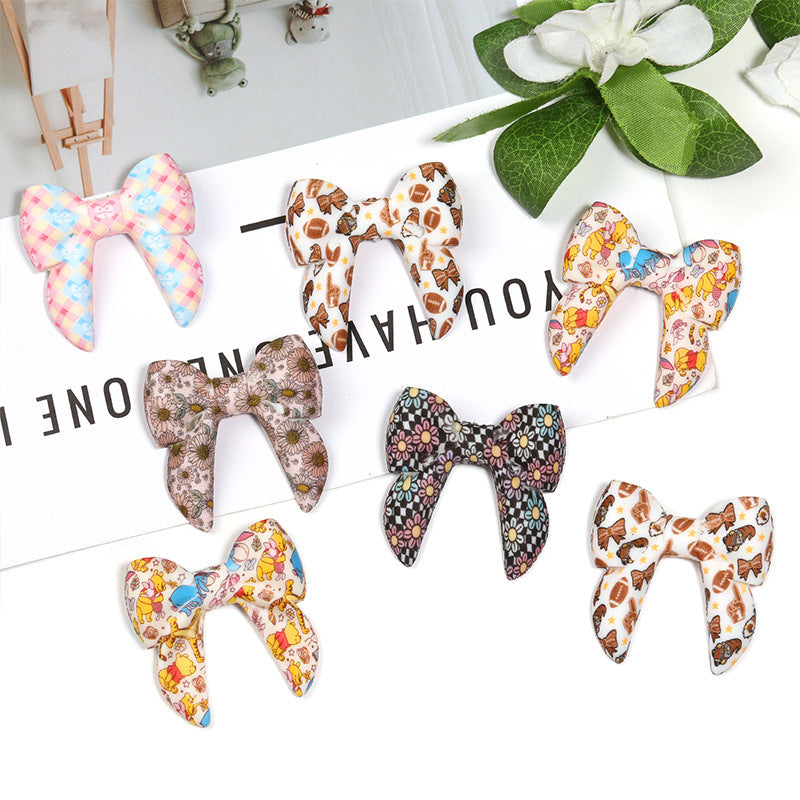 3D Iridescent Silicone Bow Beads
