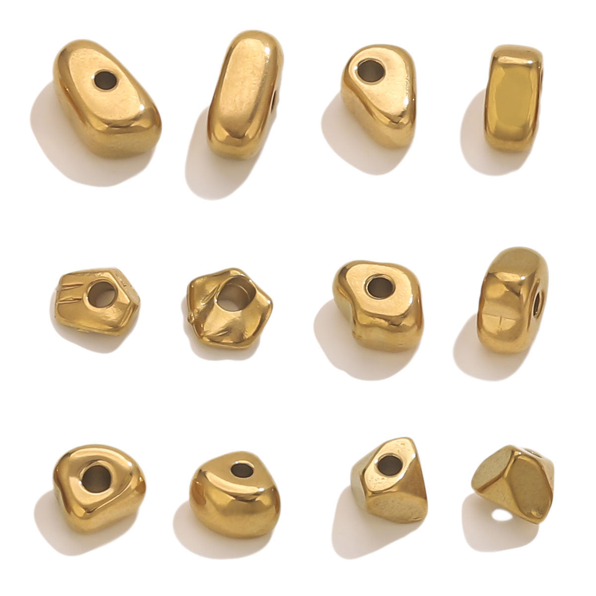 Irregular Stainless Steel Spacer Beads