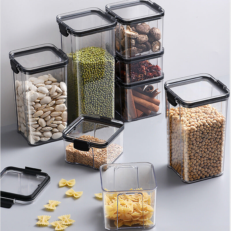 Clear Plastic Buckle-Lid Storage Containers – Transparent Latching Organizer Jars for Beads, Charms, Craft Supplies & Small Parts