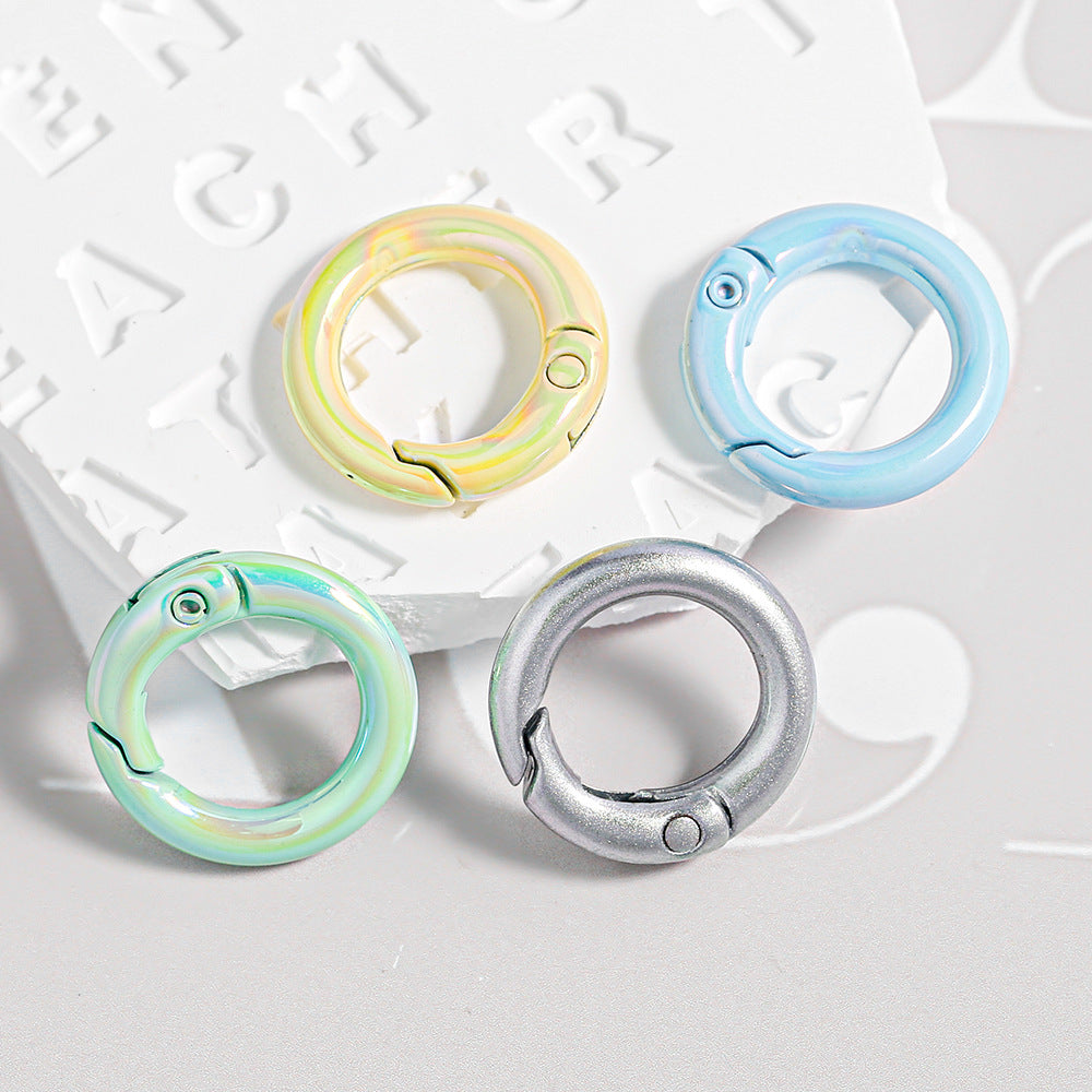 Colorful Alloy Spring Key Rings