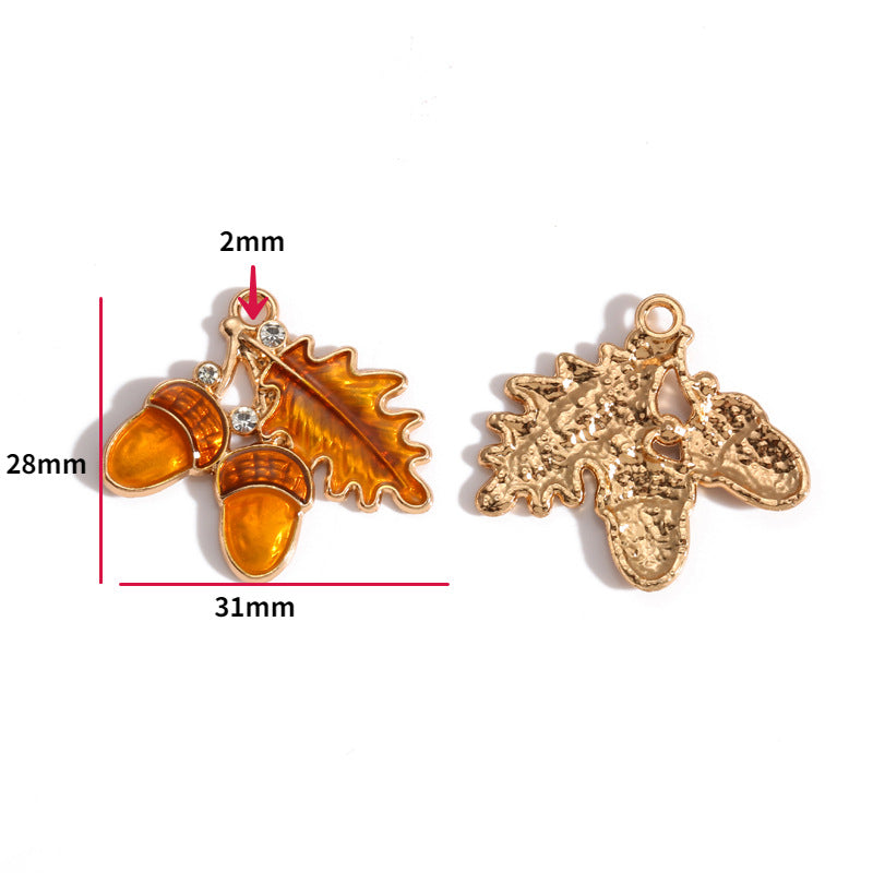 Thanksgiving Turkey Alloy Charms – Colorful Fall Holiday Enamel-Style Pendants for DIY Bracelets, Keychains & Jewelry Making
