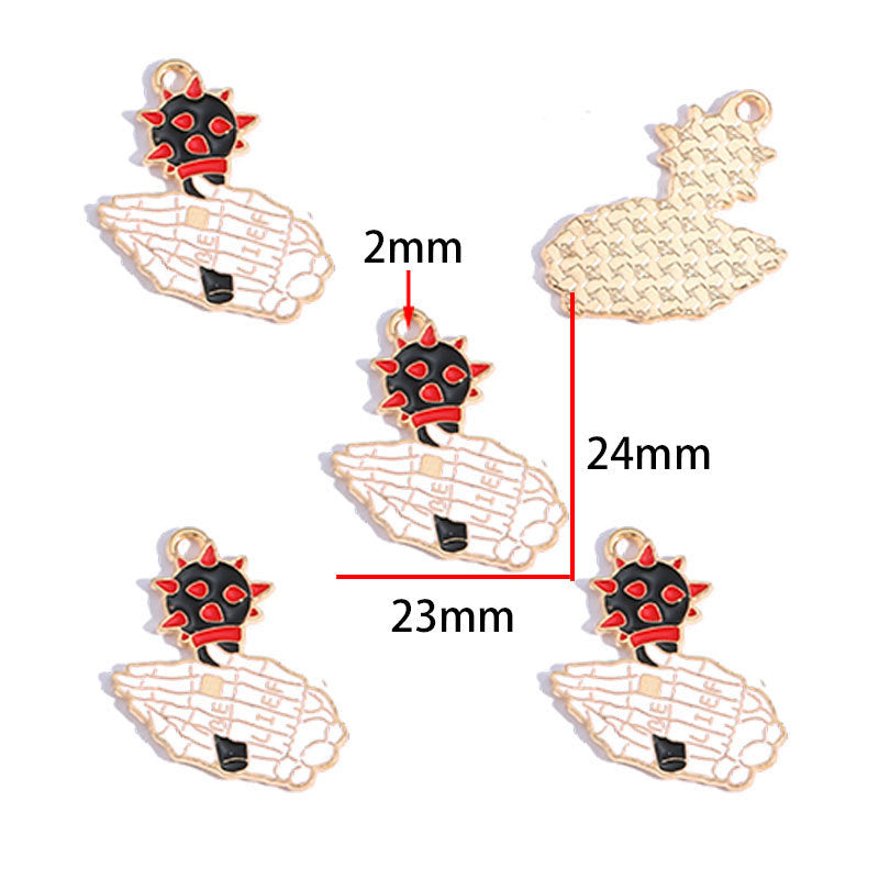 Hip-Hop Style Alloy Charms – Colorful Headphone & Sneaker Pendants for DIY Keychains, Bag Charms, Bracelets & Jewelry Making