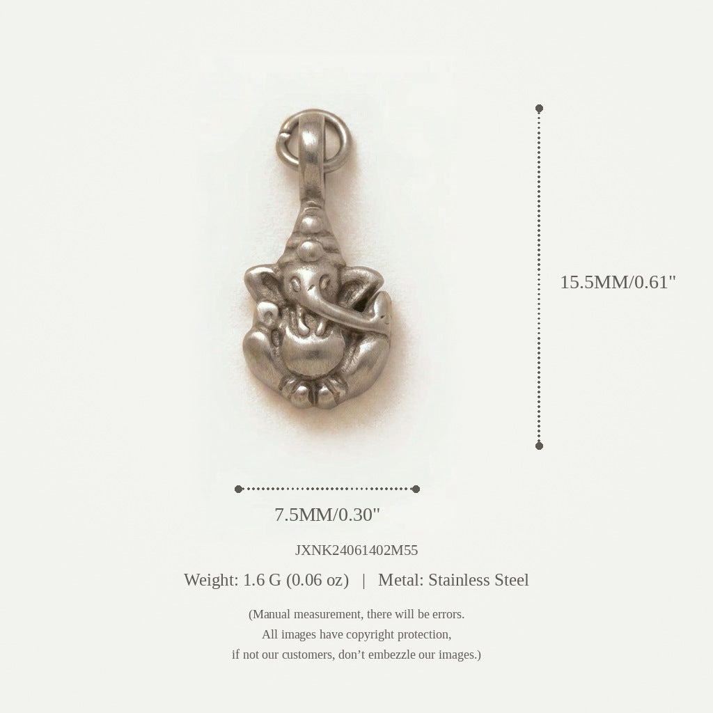 Elephant, Lotus & Heart Charms