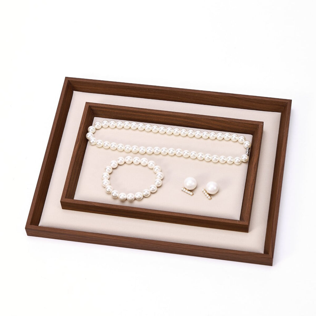 Black Walnut-Pattern Wooden Display Tray