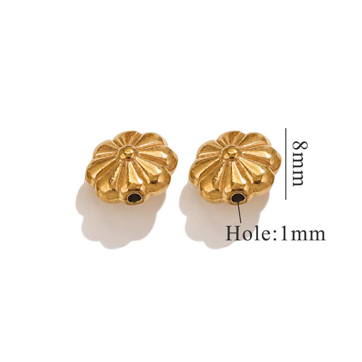 Lavender Flower Stainless Steel Spacer Beads