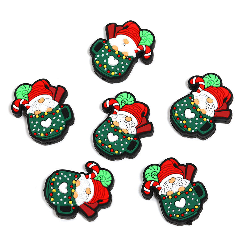 Christmas Cartoon Silicone Beads