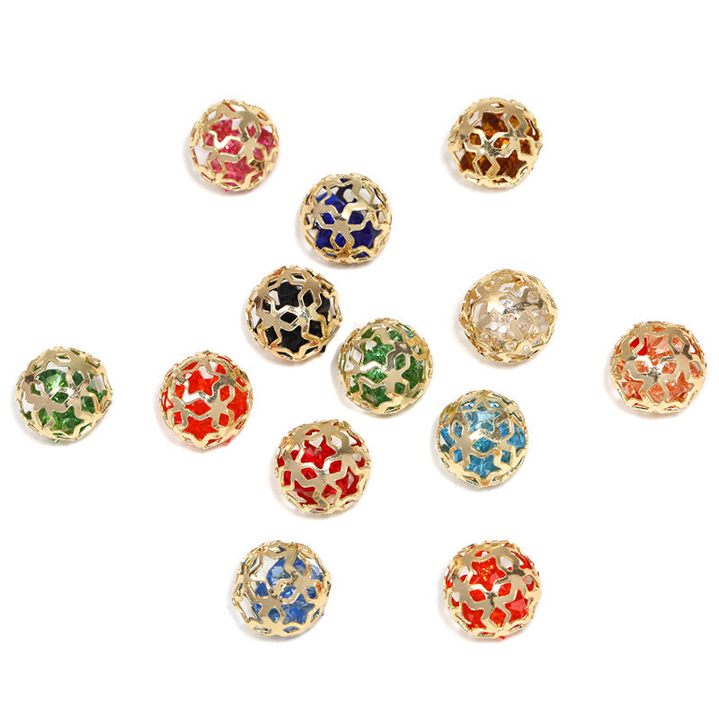 Hollow Five-Pointed Star Metal Beads