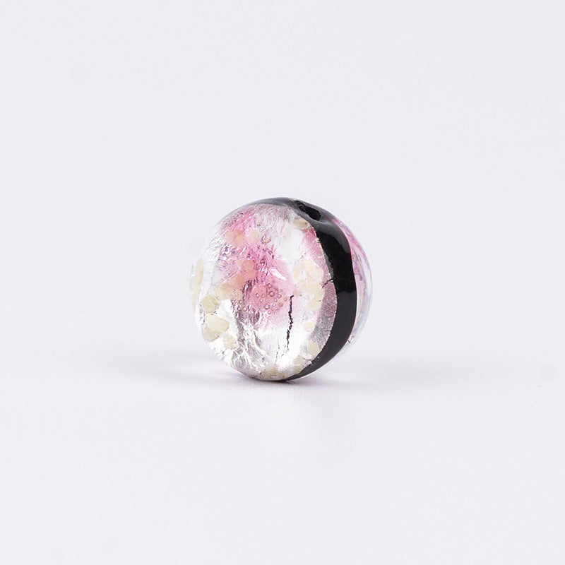 Japanese-Style Silver Foil Gradient Glazed Beads