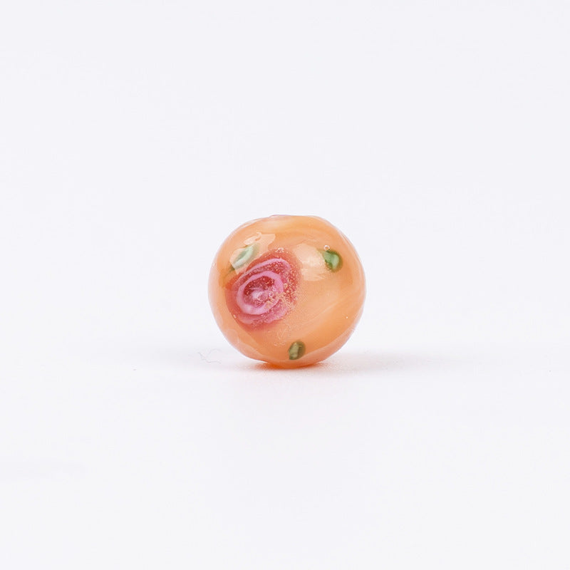 Double-Sided 3D Flower Glass Beads