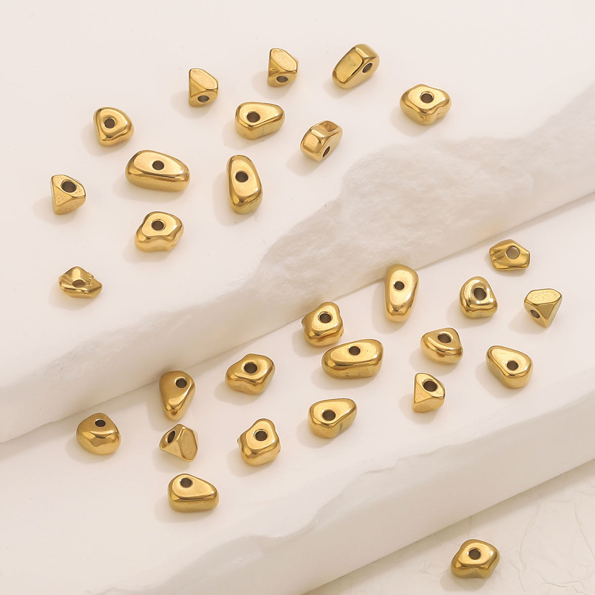 Irregular Stainless Steel Spacer Beads
