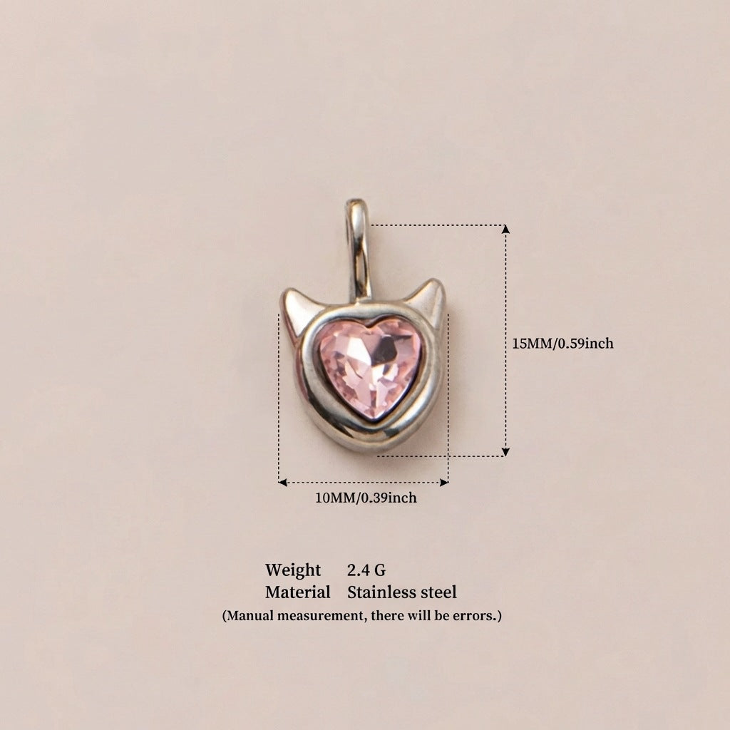Colorful Stainless Steel Birthstone Crystal Charms