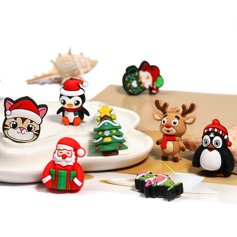 Christmas Cartoon Silicone Beads
