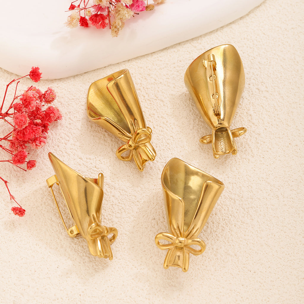 Vintage Butterfly & Floral Bouquet Brooch Pins