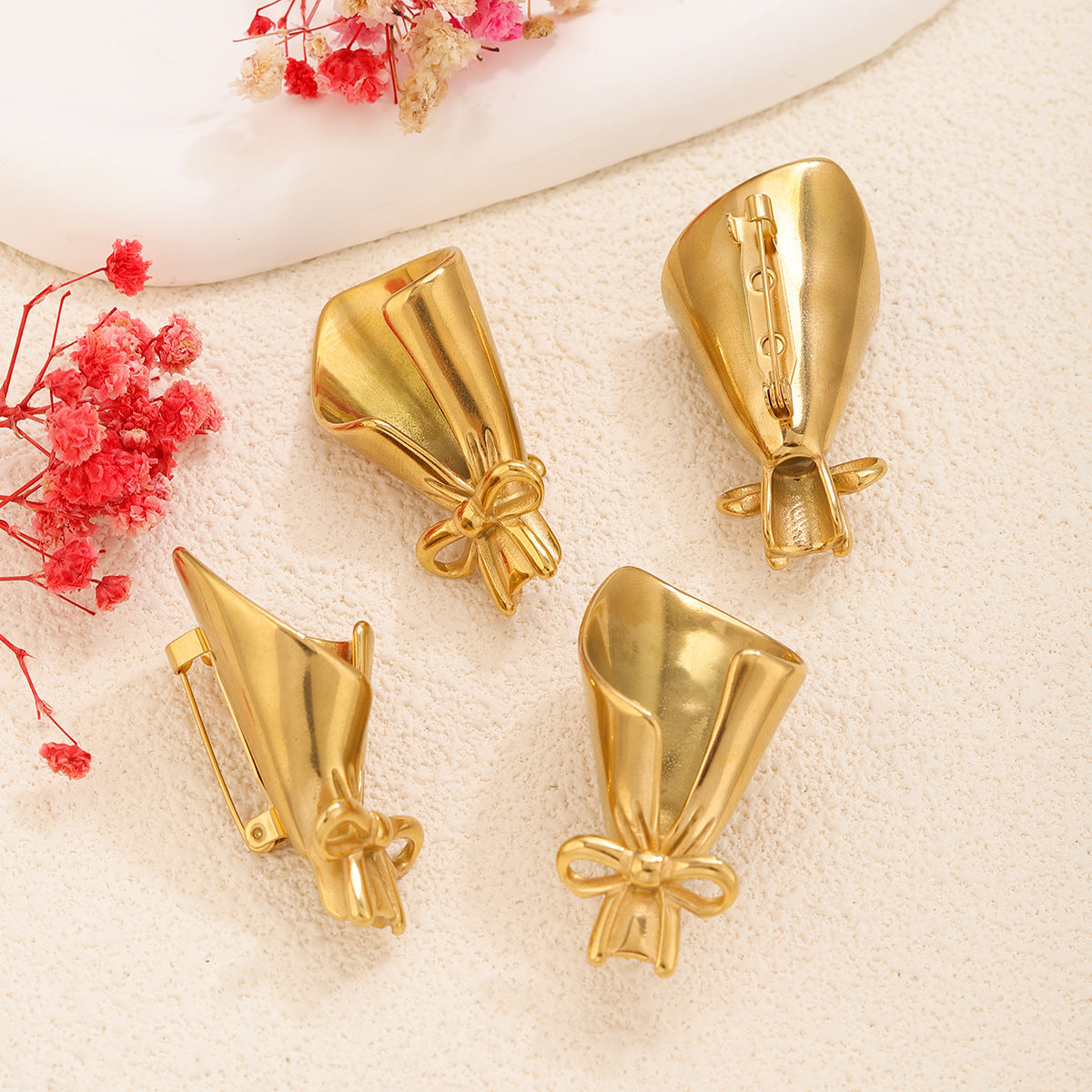 Vintage Butterfly & Floral Bouquet Brooch Pins
