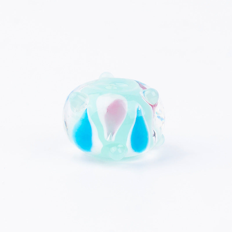 Handmade 3D Two-Tone Teardrop Lampwork Glass Beads