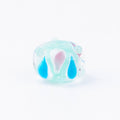 Handmade 3D Two-Tone Teardrop Lampwork Glass Beads