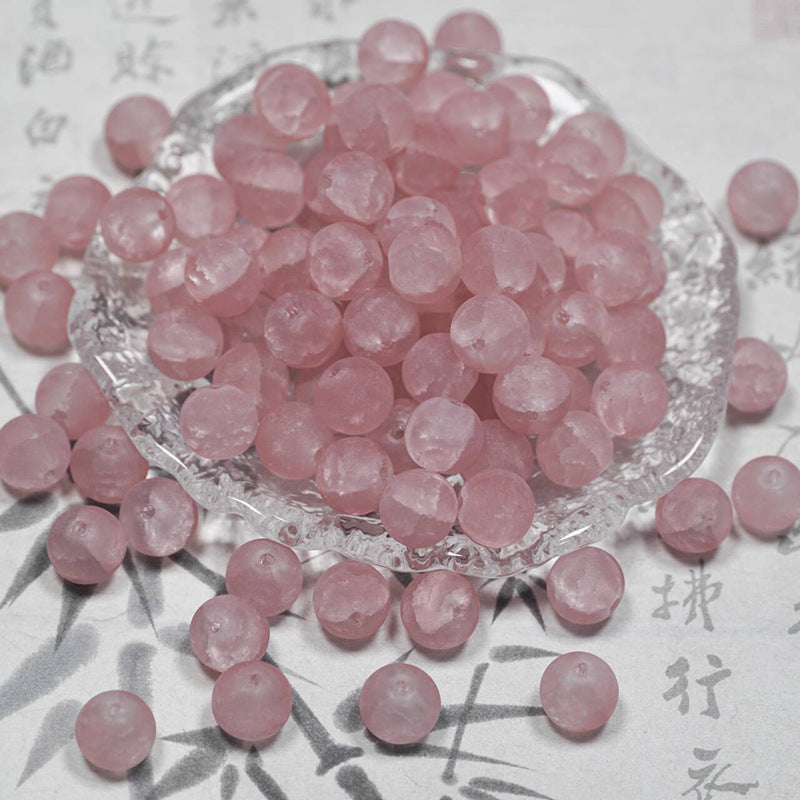 Frosted Moonlight Jade-Style Glass Beads