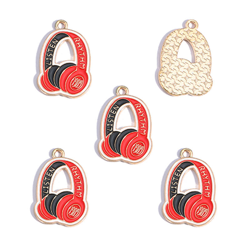 Hip-Hop Style Alloy Charms – Colorful Headphone & Sneaker Pendants for DIY Keychains, Bag Charms, Bracelets & Jewelry Making