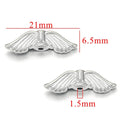 Vintage Gold-Plated Stainless Steel Angel Wing Connector Beads 5pcs