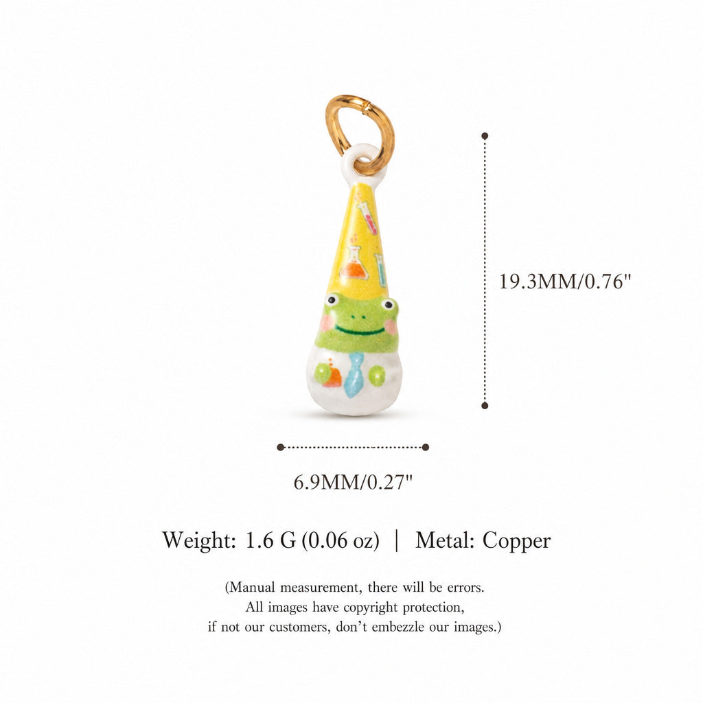 Gold-Tone Enamel Cartoon Animal Pendant Charms