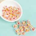 Pink Rock Sugar Square Glazed Beads