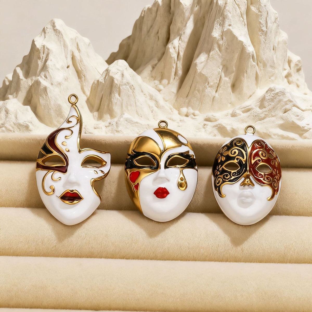 Phantom Opera Mask Stainless Steel Pendant Charms