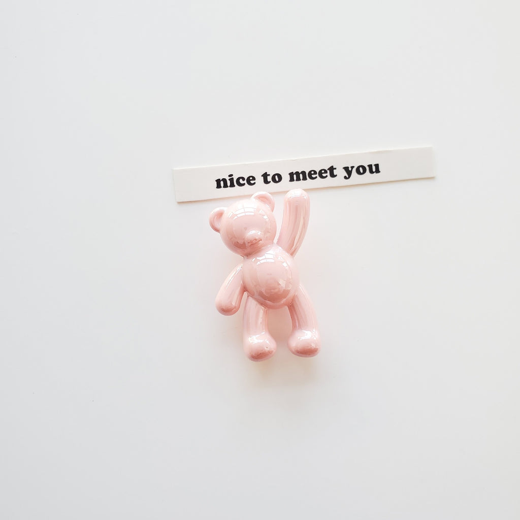 Cream Candy Bear Acrylic Beads