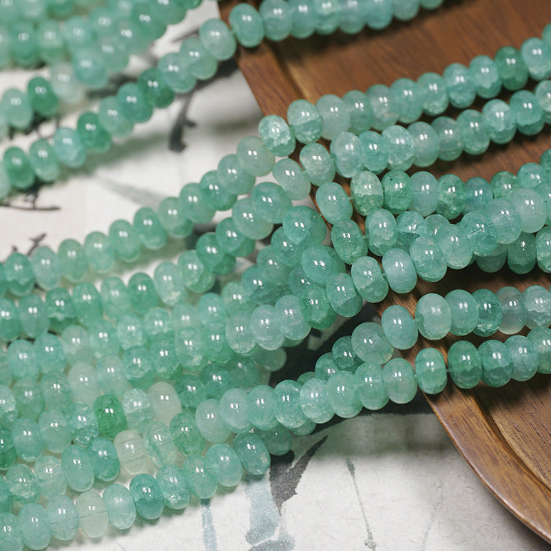 Jade-Style Glazed Abacus Spacer Beads