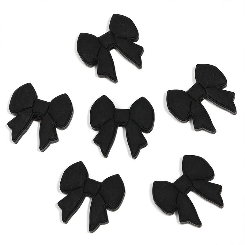 Cute Bow Silicone Beads – Soft Bow-Shaped Rubber Beads for DIY Beadable Pens, Hair Clips, Headbands & Craft Accessories
