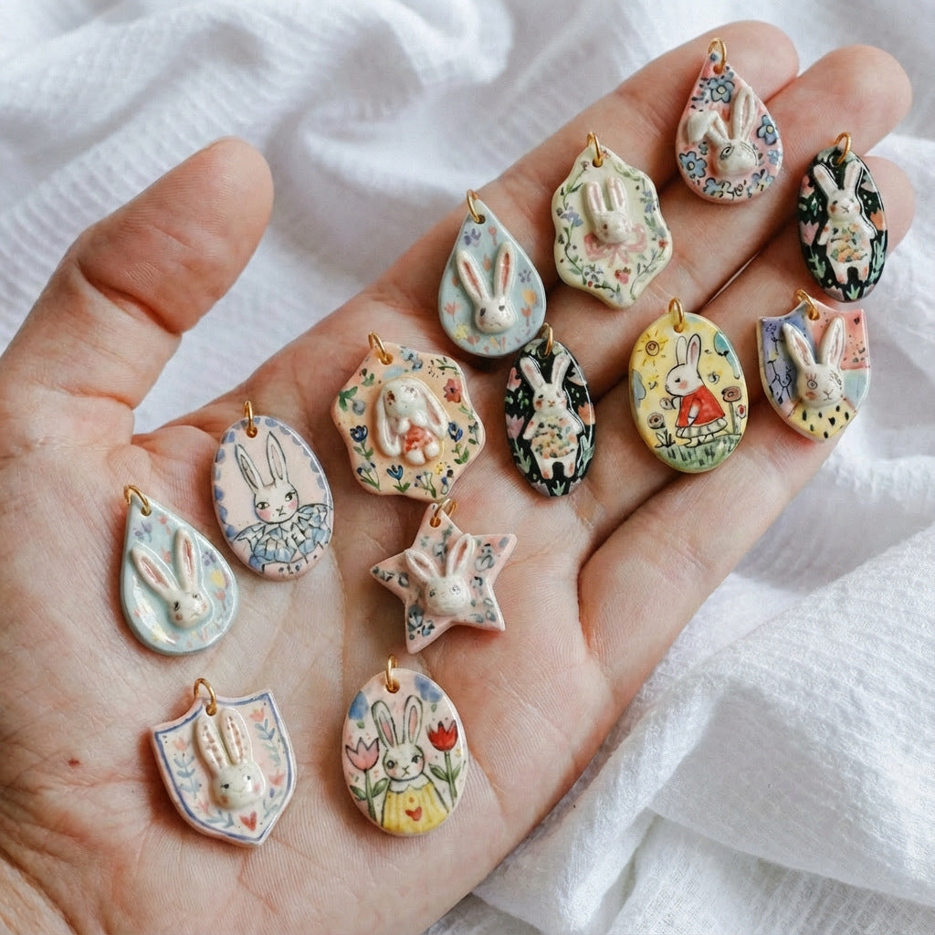 Rabbit & Star Pendant Charms