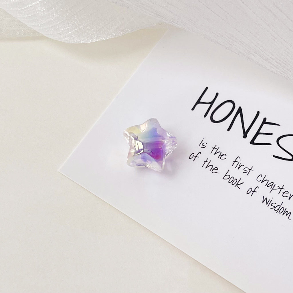Transparent Two-Tone Acrylic Star Beads