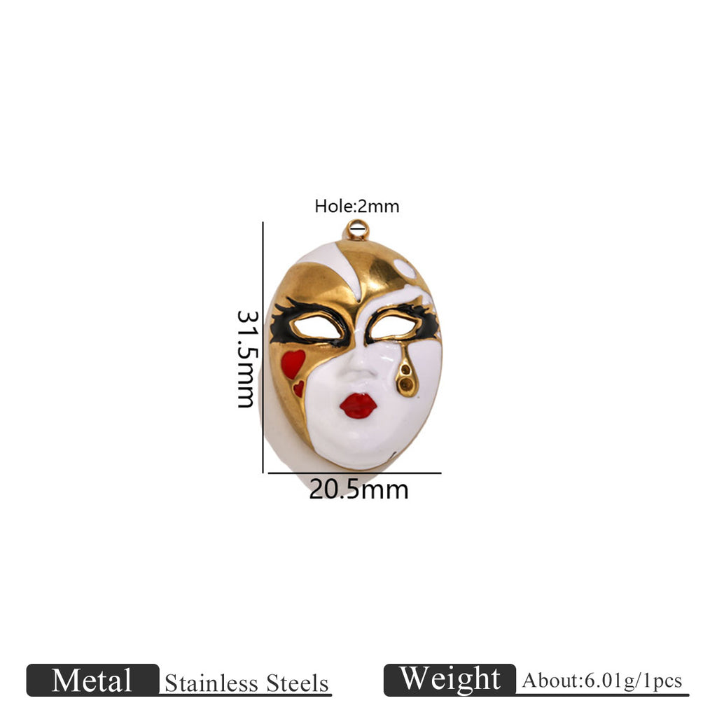 Phantom Opera Mask Stainless Steel Pendant Charms