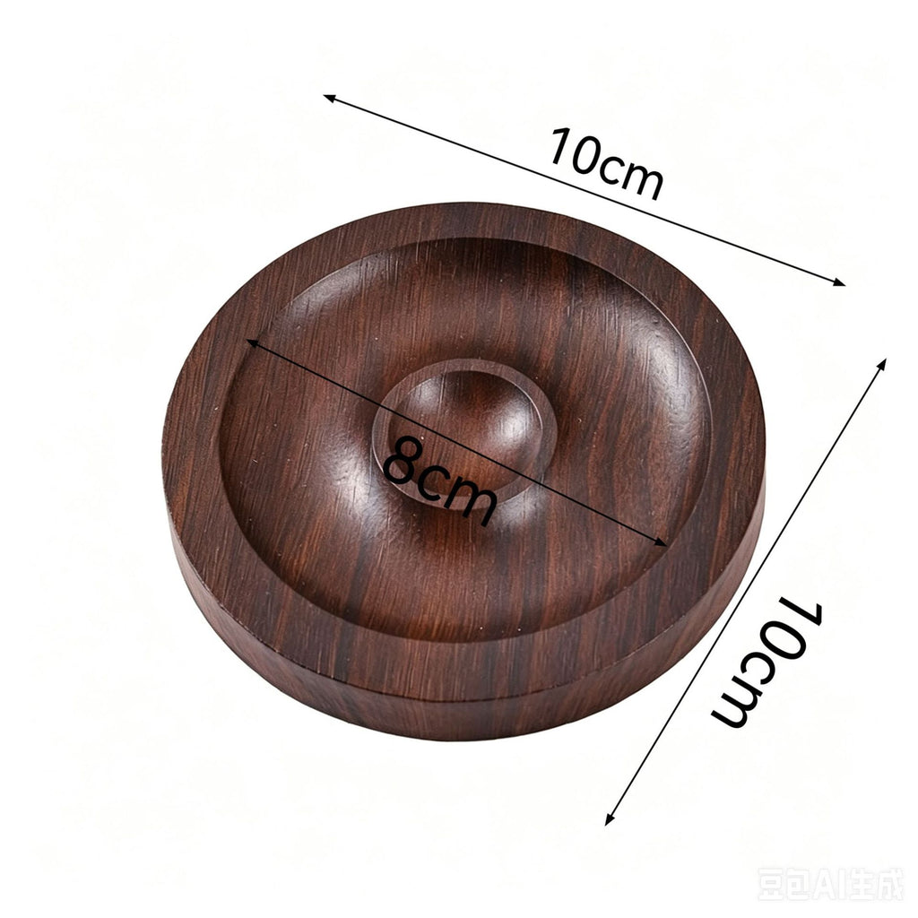 Walnut-Pattern Wooden Bead & Bracelet Display Tray – Vintage Jewelry Display Plate for Gemstone Bracelets, Craft Fairs & Market Stalls