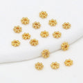 Gold Snowflake Gear Spacer Beads