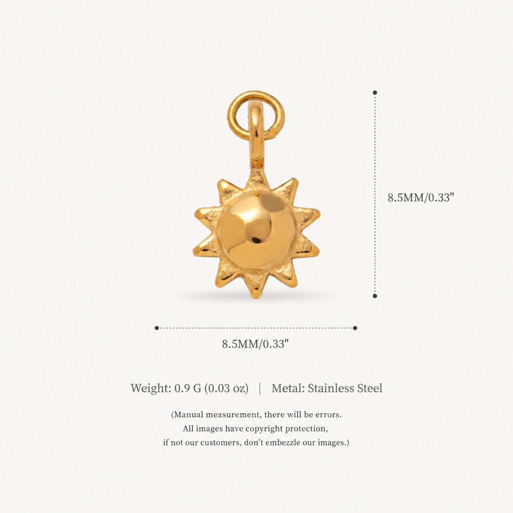 Elephant, Lotus & Heart Charms