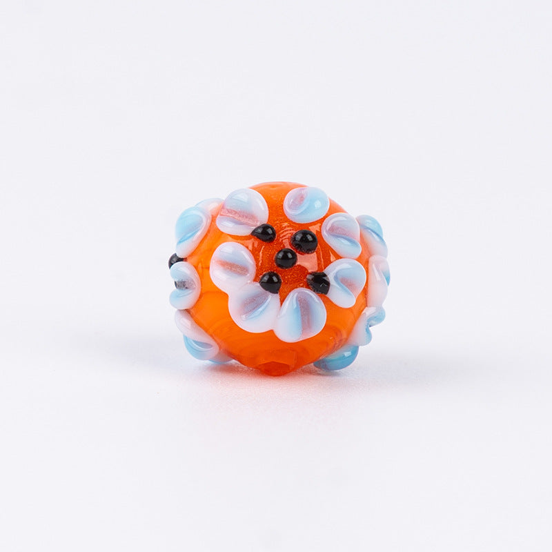 Handmade Lampwork Glass Flower Beads