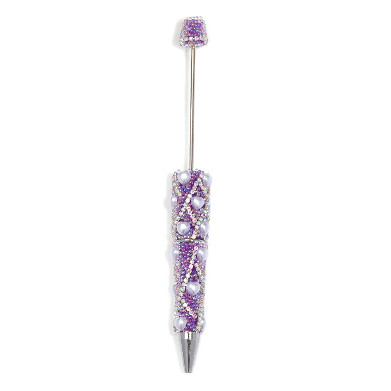 Pearl Rhinestone Ballpoint Pens – Sparkling Diamond-Style Decorative Pens with Pearl Accents for DIY Gifts & Cute Stationery