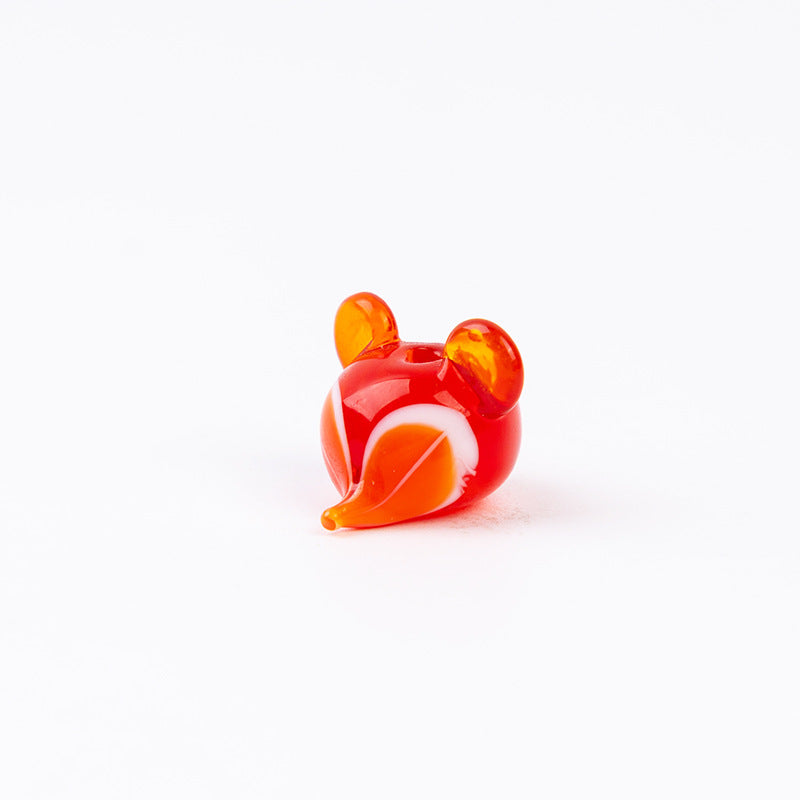 Cute Fox Glass Pendant Beads