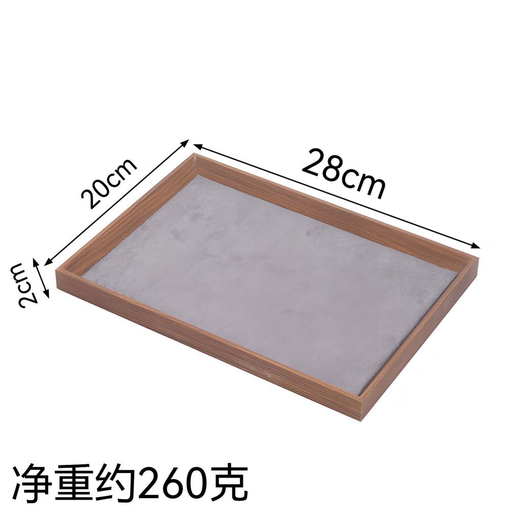 Black Walnut-Pattern Wooden Display Tray